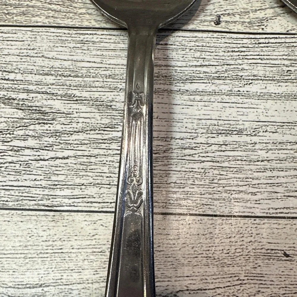 World Stainless USA Stainless Steel Spoons 3PC Floral Vintage